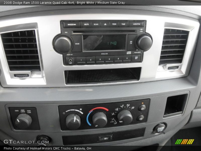 Bright White / Medium Slate Gray 2008 Dodge Ram 1500 Laramie Quad Cab 4x4