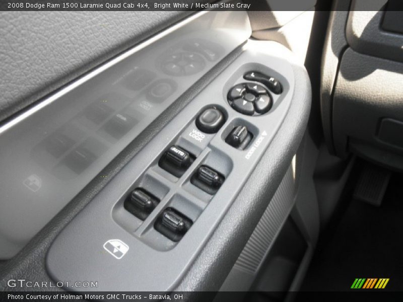 Bright White / Medium Slate Gray 2008 Dodge Ram 1500 Laramie Quad Cab 4x4