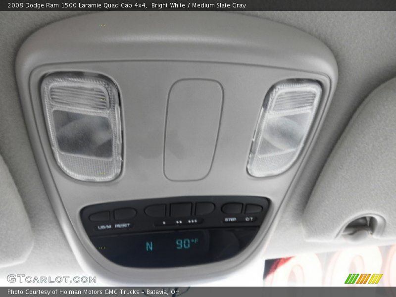 Bright White / Medium Slate Gray 2008 Dodge Ram 1500 Laramie Quad Cab 4x4
