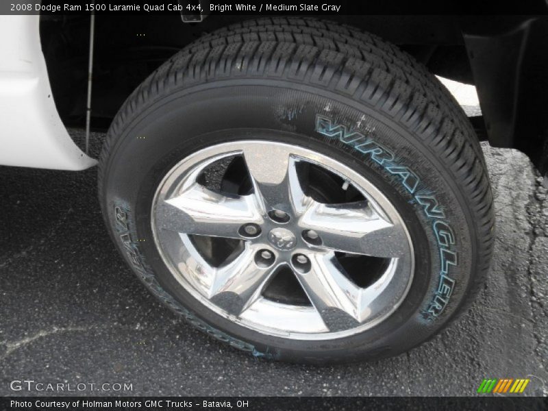 Bright White / Medium Slate Gray 2008 Dodge Ram 1500 Laramie Quad Cab 4x4