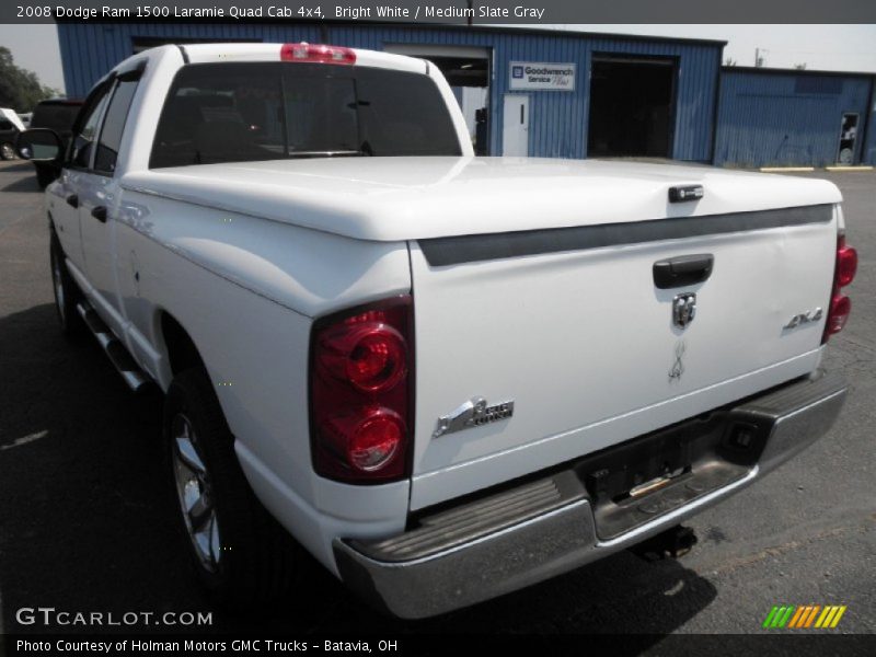 Bright White / Medium Slate Gray 2008 Dodge Ram 1500 Laramie Quad Cab 4x4