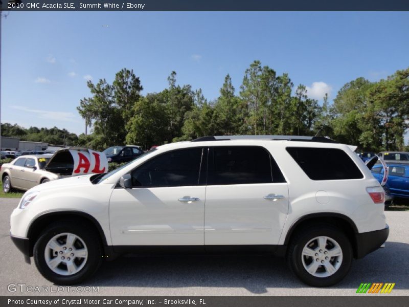 Summit White / Ebony 2010 GMC Acadia SLE