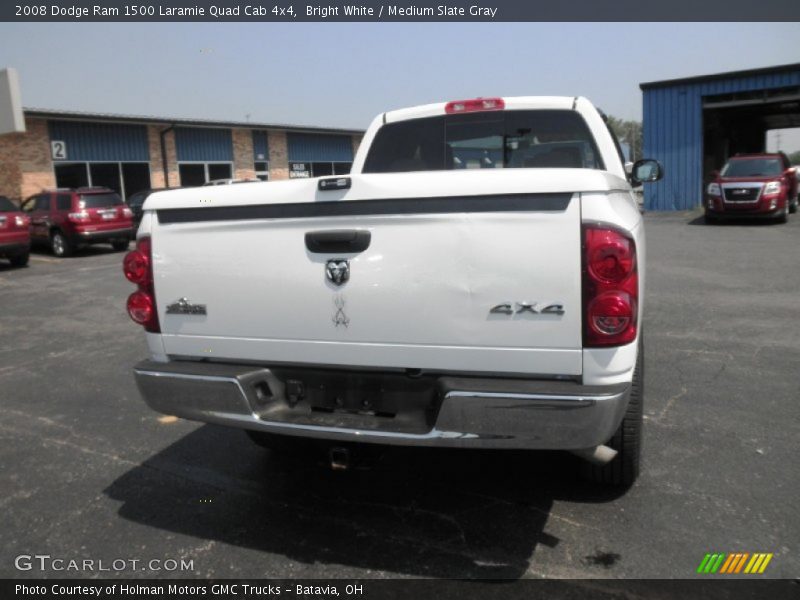 Bright White / Medium Slate Gray 2008 Dodge Ram 1500 Laramie Quad Cab 4x4