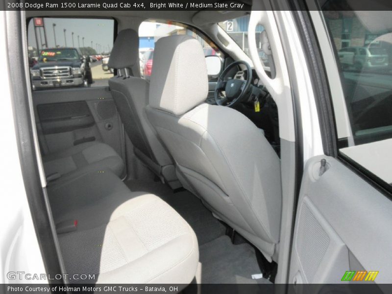 Bright White / Medium Slate Gray 2008 Dodge Ram 1500 Laramie Quad Cab 4x4