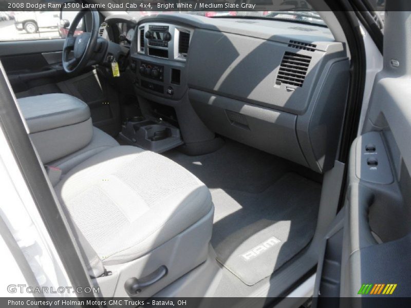 Bright White / Medium Slate Gray 2008 Dodge Ram 1500 Laramie Quad Cab 4x4