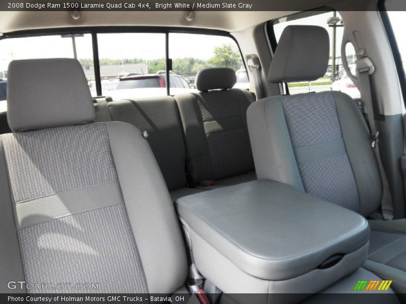 Bright White / Medium Slate Gray 2008 Dodge Ram 1500 Laramie Quad Cab 4x4