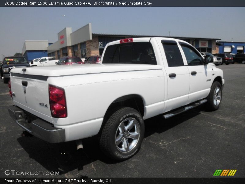 Bright White / Medium Slate Gray 2008 Dodge Ram 1500 Laramie Quad Cab 4x4