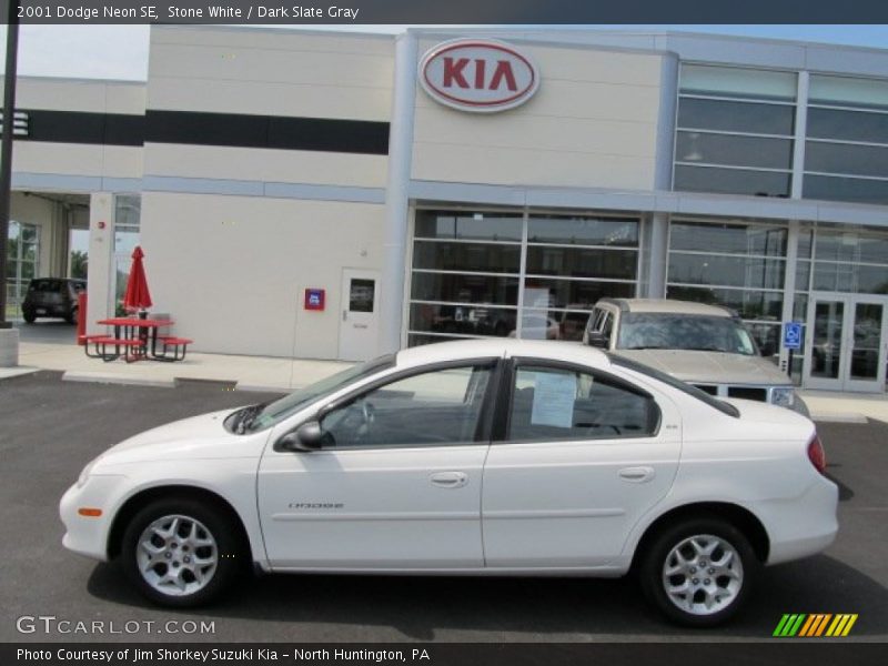 Stone White / Dark Slate Gray 2001 Dodge Neon SE