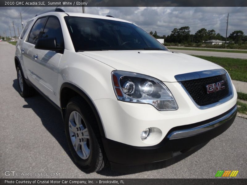 Summit White / Ebony 2010 GMC Acadia SLE