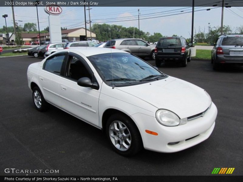 Stone White / Dark Slate Gray 2001 Dodge Neon SE