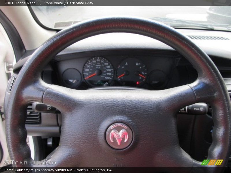 Stone White / Dark Slate Gray 2001 Dodge Neon SE