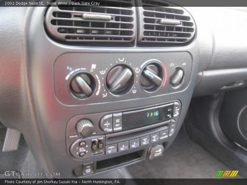 Stone White / Dark Slate Gray 2001 Dodge Neon SE