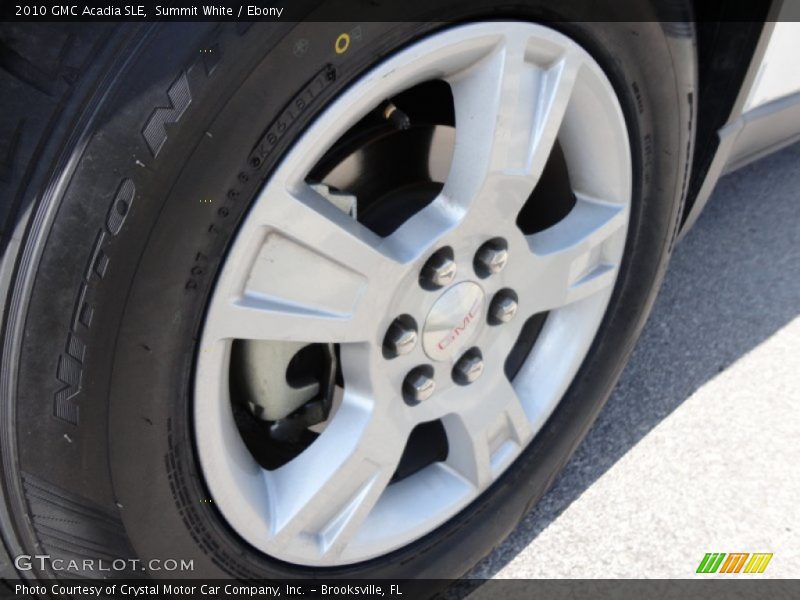 Summit White / Ebony 2010 GMC Acadia SLE