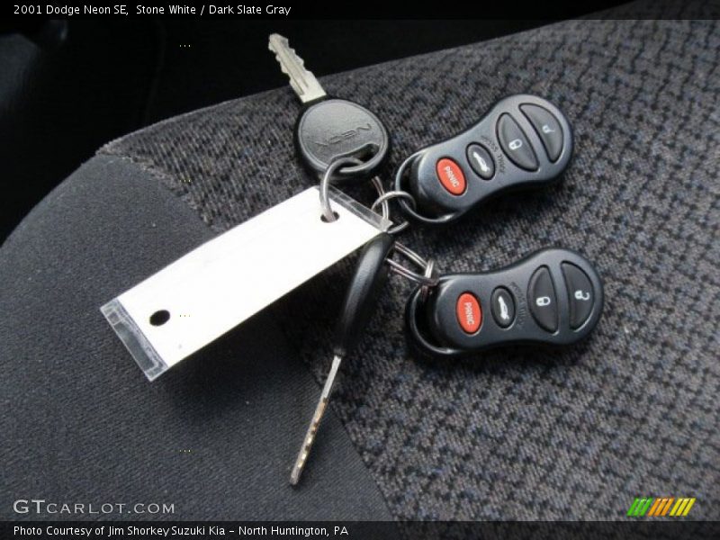 Stone White / Dark Slate Gray 2001 Dodge Neon SE