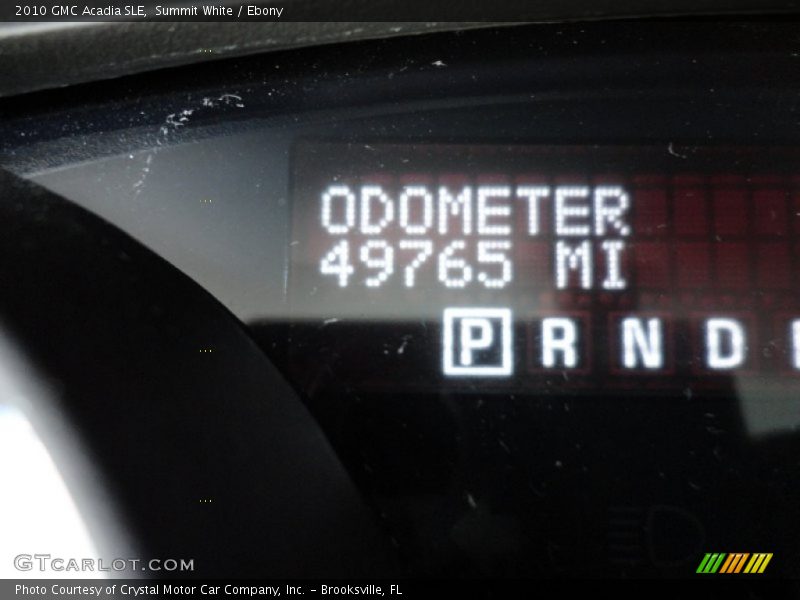 Summit White / Ebony 2010 GMC Acadia SLE