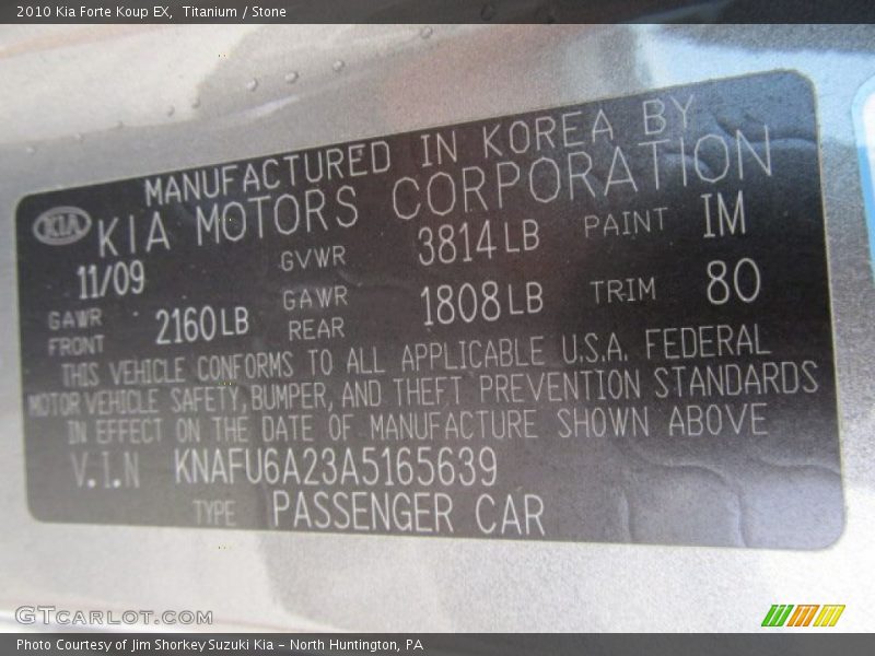 Titanium / Stone 2010 Kia Forte Koup EX