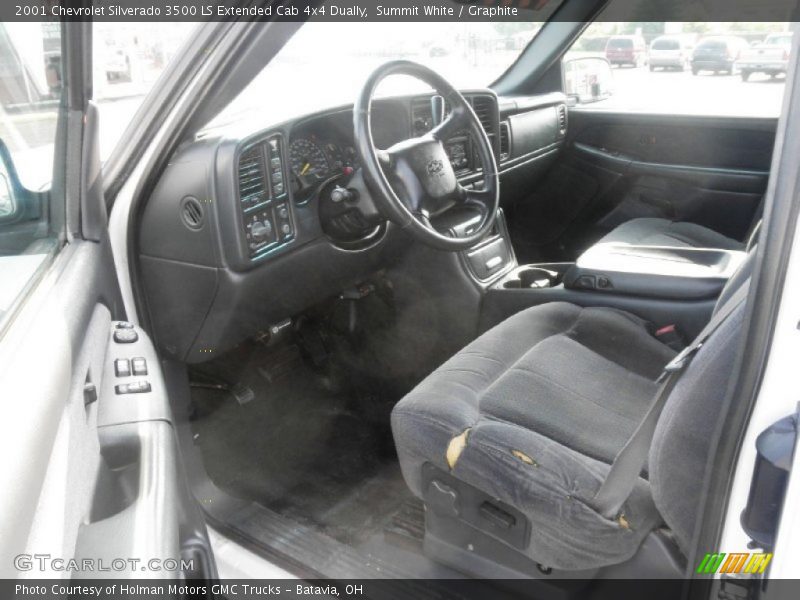  2001 Silverado 3500 LS Extended Cab 4x4 Dually Graphite Interior