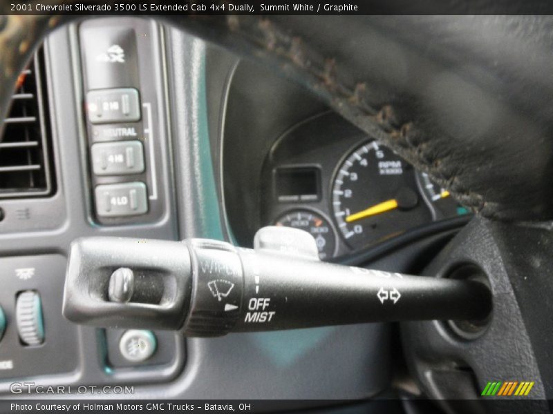Summit White / Graphite 2001 Chevrolet Silverado 3500 LS Extended Cab 4x4 Dually