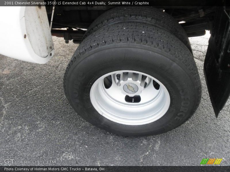 Summit White / Graphite 2001 Chevrolet Silverado 3500 LS Extended Cab 4x4 Dually