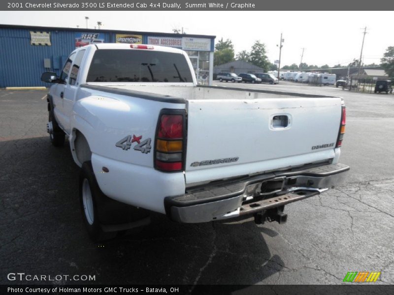 Summit White / Graphite 2001 Chevrolet Silverado 3500 LS Extended Cab 4x4 Dually