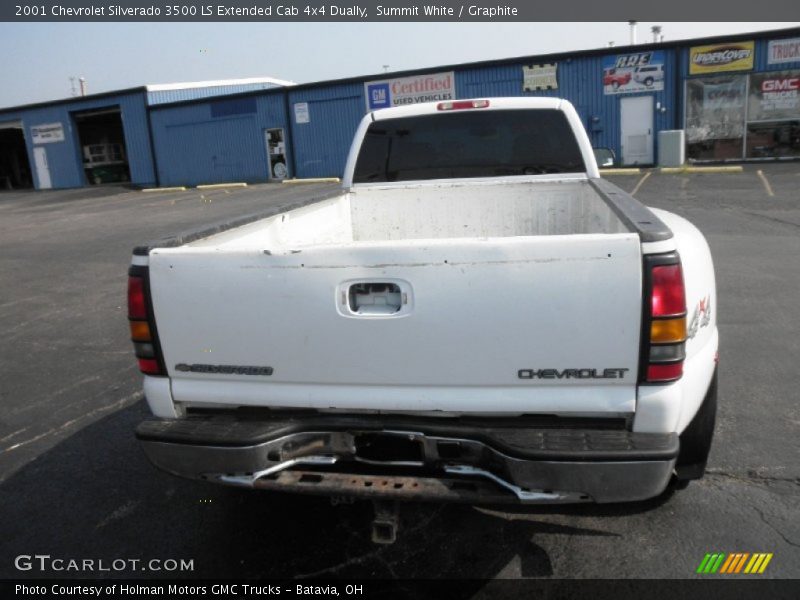Summit White / Graphite 2001 Chevrolet Silverado 3500 LS Extended Cab 4x4 Dually