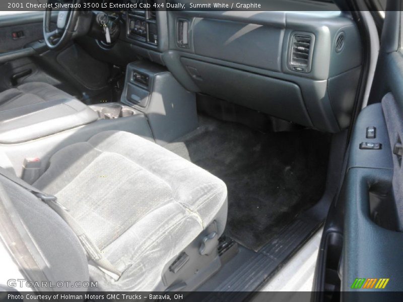 Summit White / Graphite 2001 Chevrolet Silverado 3500 LS Extended Cab 4x4 Dually