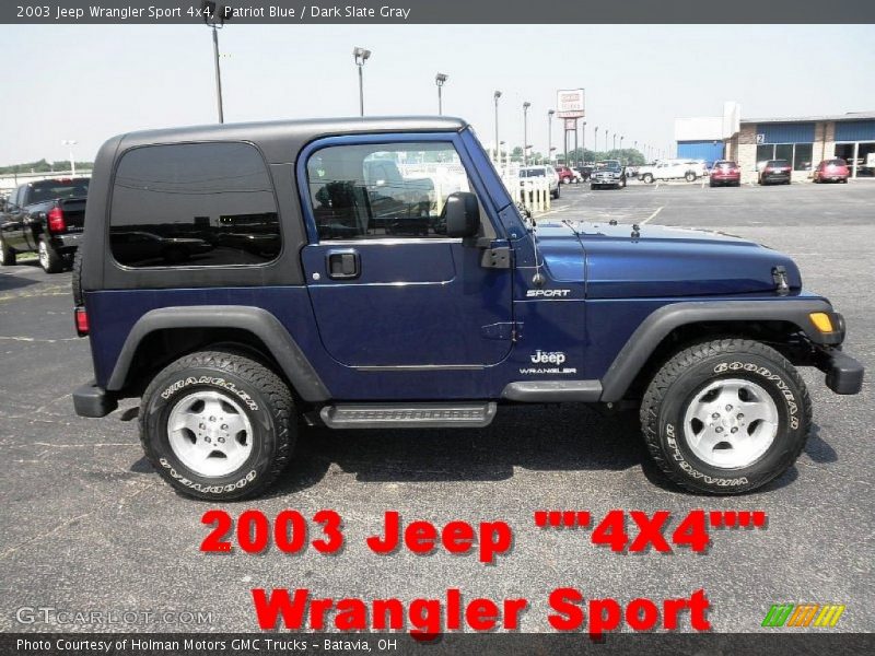 Patriot Blue / Dark Slate Gray 2003 Jeep Wrangler Sport 4x4