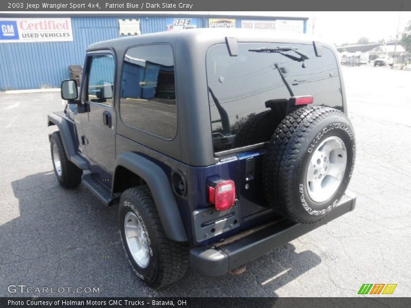 Patriot Blue / Dark Slate Gray 2003 Jeep Wrangler Sport 4x4