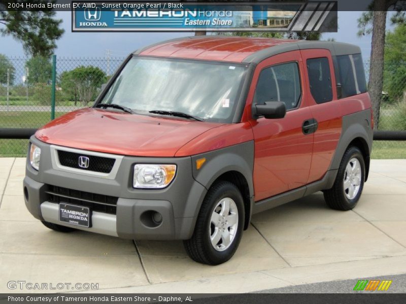 Sunset Orange Pearl / Black 2004 Honda Element EX AWD