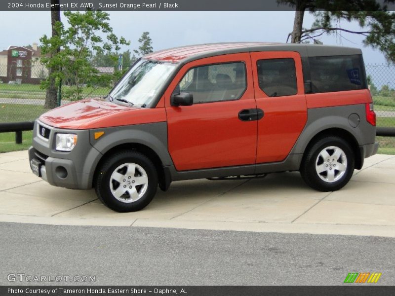 Sunset Orange Pearl / Black 2004 Honda Element EX AWD