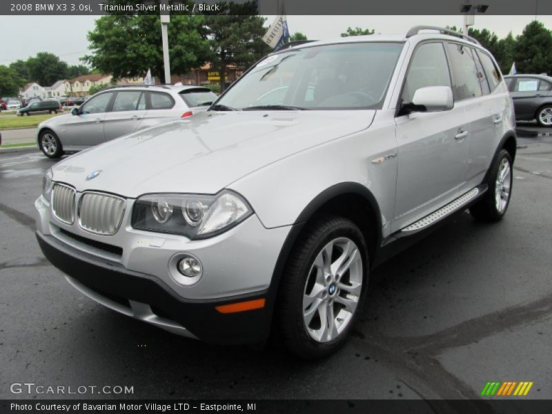 Titanium Silver Metallic / Black 2008 BMW X3 3.0si