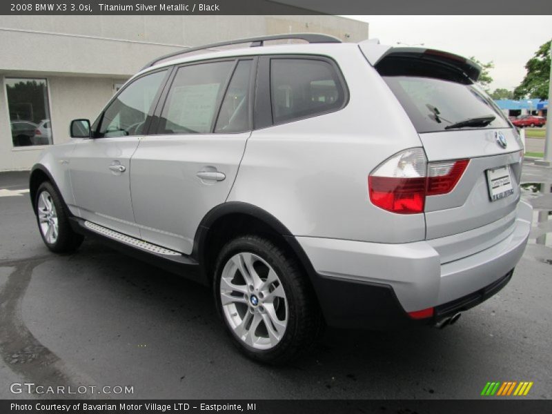 Titanium Silver Metallic / Black 2008 BMW X3 3.0si