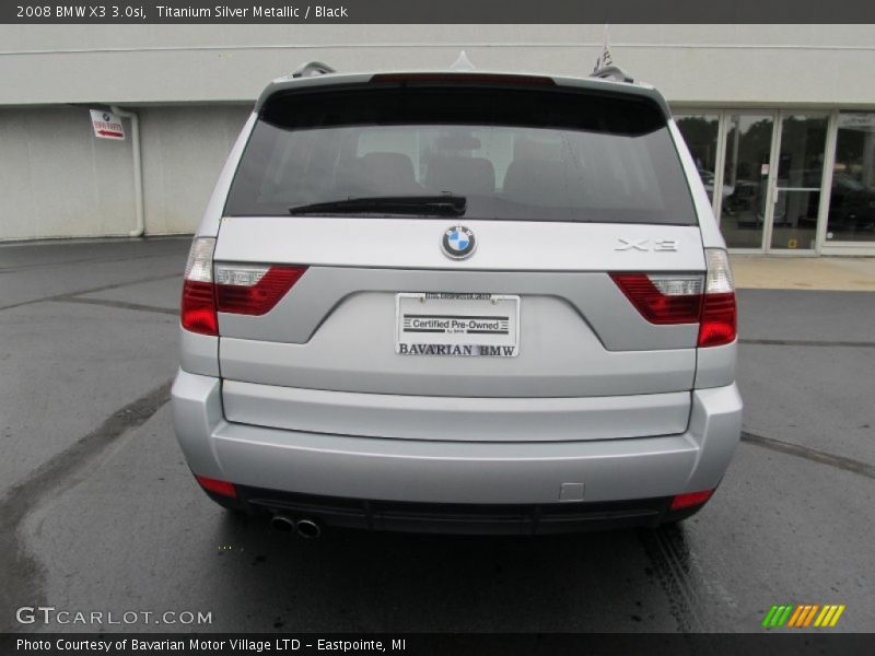 Titanium Silver Metallic / Black 2008 BMW X3 3.0si