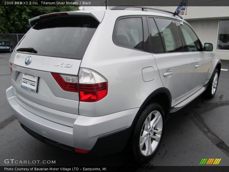 Titanium Silver Metallic / Black 2008 BMW X3 3.0si