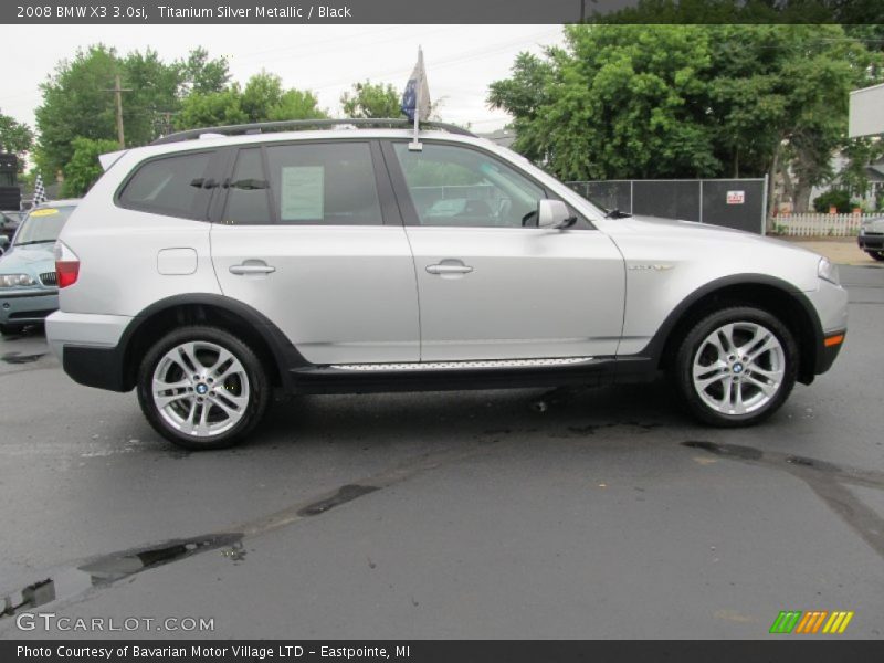 Titanium Silver Metallic / Black 2008 BMW X3 3.0si
