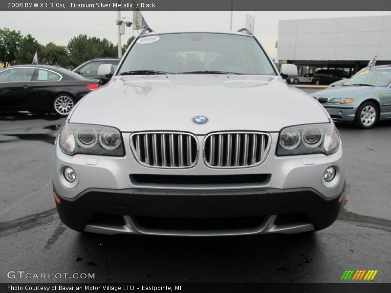 Titanium Silver Metallic / Black 2008 BMW X3 3.0si