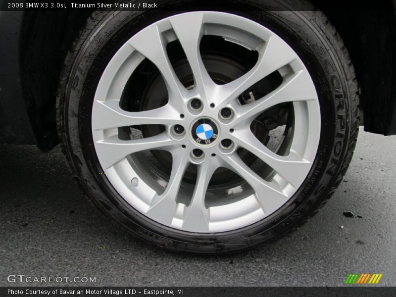 Titanium Silver Metallic / Black 2008 BMW X3 3.0si