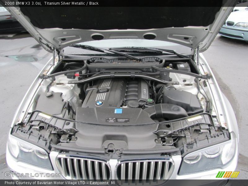 Titanium Silver Metallic / Black 2008 BMW X3 3.0si