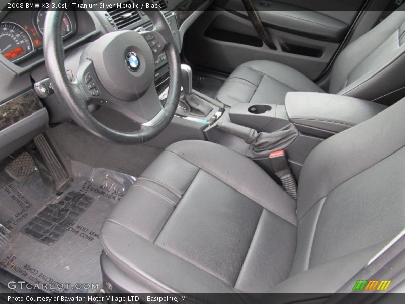 Titanium Silver Metallic / Black 2008 BMW X3 3.0si