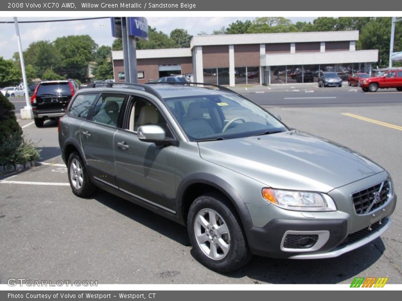 Willow Green Metallic / Sandstone Beige 2008 Volvo XC70 AWD