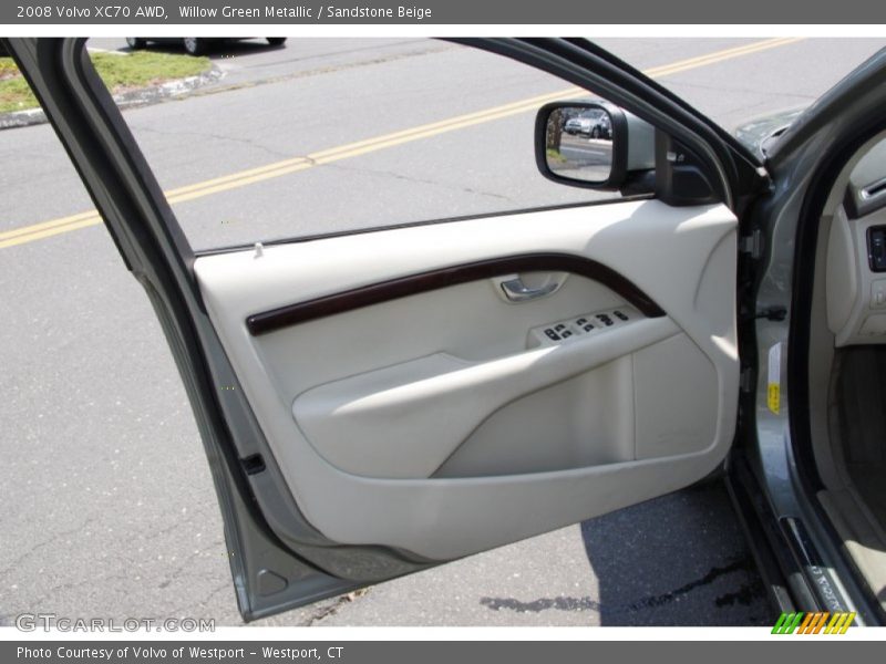 Willow Green Metallic / Sandstone Beige 2008 Volvo XC70 AWD