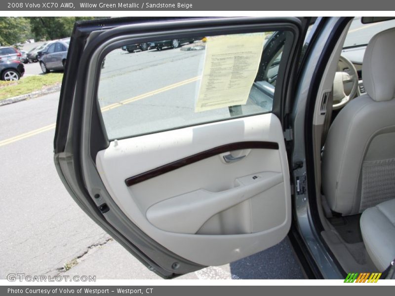 Willow Green Metallic / Sandstone Beige 2008 Volvo XC70 AWD
