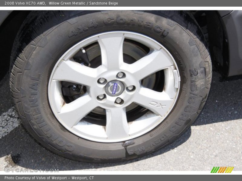 Willow Green Metallic / Sandstone Beige 2008 Volvo XC70 AWD