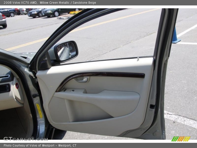Willow Green Metallic / Sandstone Beige 2008 Volvo XC70 AWD