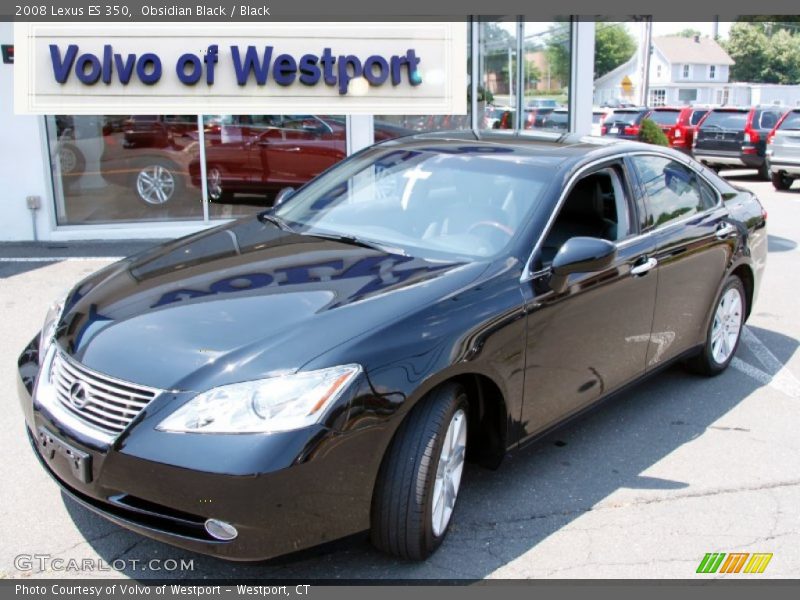 Obsidian Black / Black 2008 Lexus ES 350