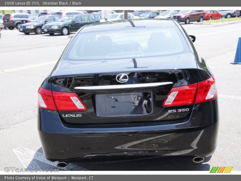 Obsidian Black / Black 2008 Lexus ES 350