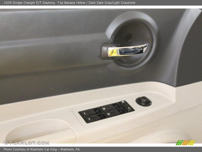 Top Banana Yellow / Dark Slate Gray/Light Graystone 2006 Dodge Charger R/T Daytona