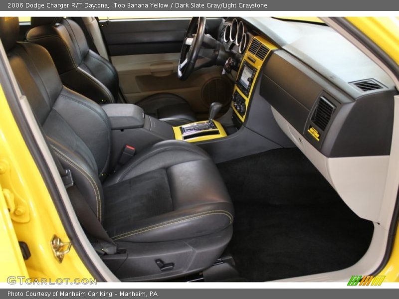 Top Banana Yellow / Dark Slate Gray/Light Graystone 2006 Dodge Charger R/T Daytona