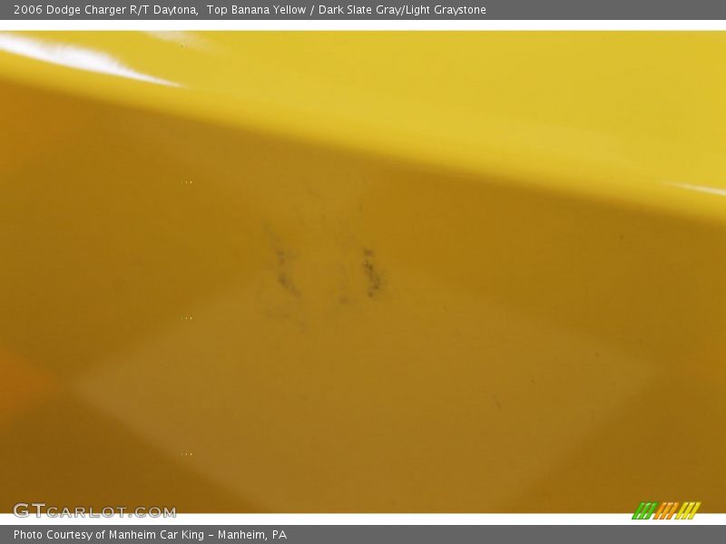 Top Banana Yellow / Dark Slate Gray/Light Graystone 2006 Dodge Charger R/T Daytona