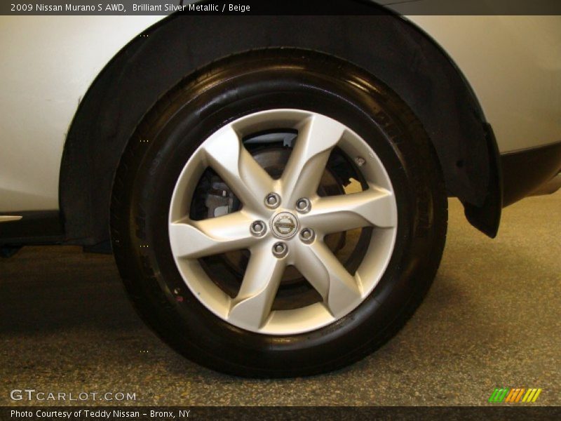 Brilliant Silver Metallic / Beige 2009 Nissan Murano S AWD